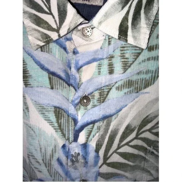 Tommy Bahama Coastline Cord Fine Vines Shirt Men’s Big Tall 4XB Paloma Corduroy